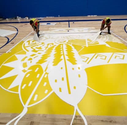 Court Markings, Logos And Designs Added To Phoenix Gyms
