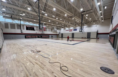 Sanding And Refinishing Services for Hardwood Gym Floors In Scottsdale